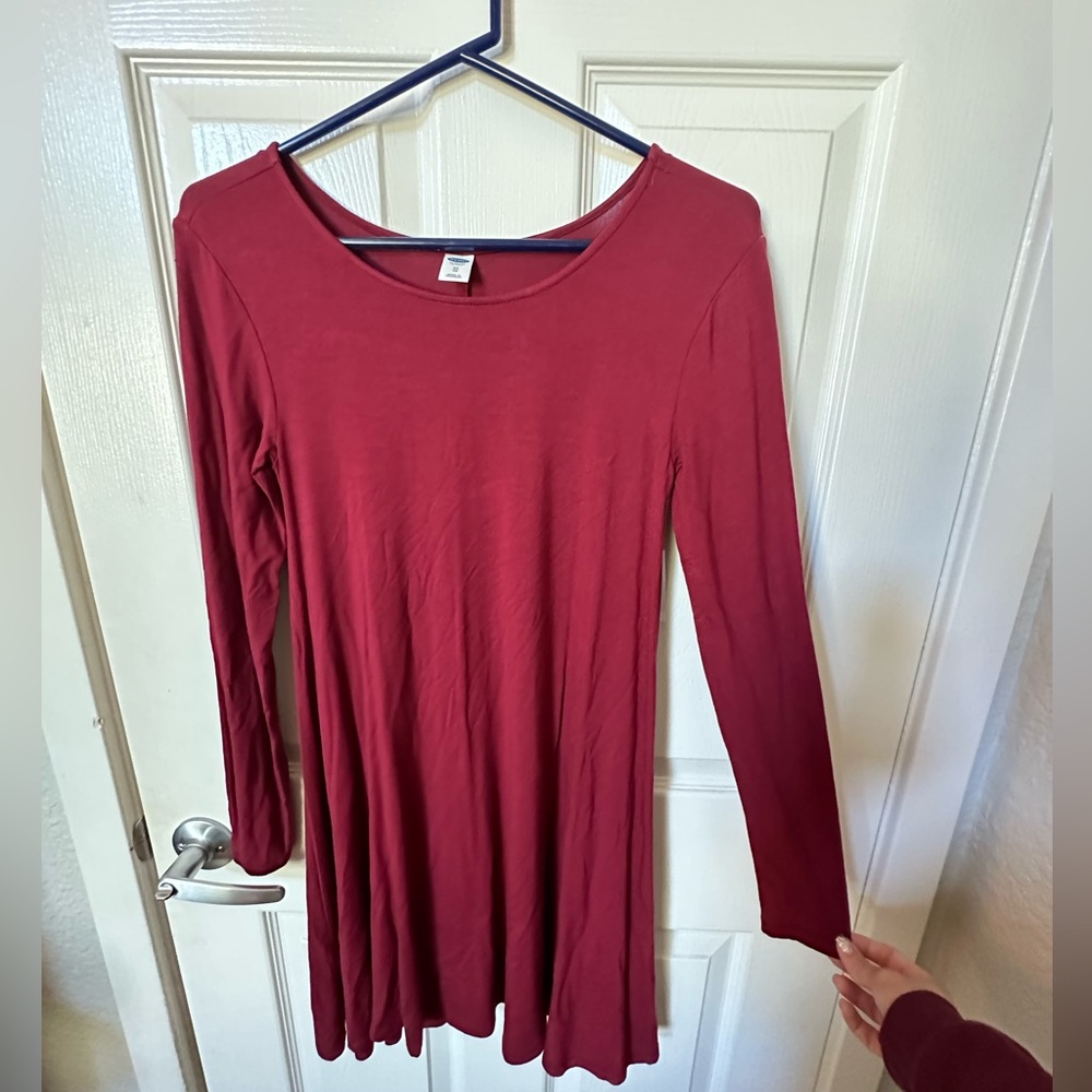 Maroon long sleeve dress (new)